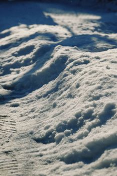 Snow-covered terrain in Talgar, Almaty Region capturing a serene winter scene.