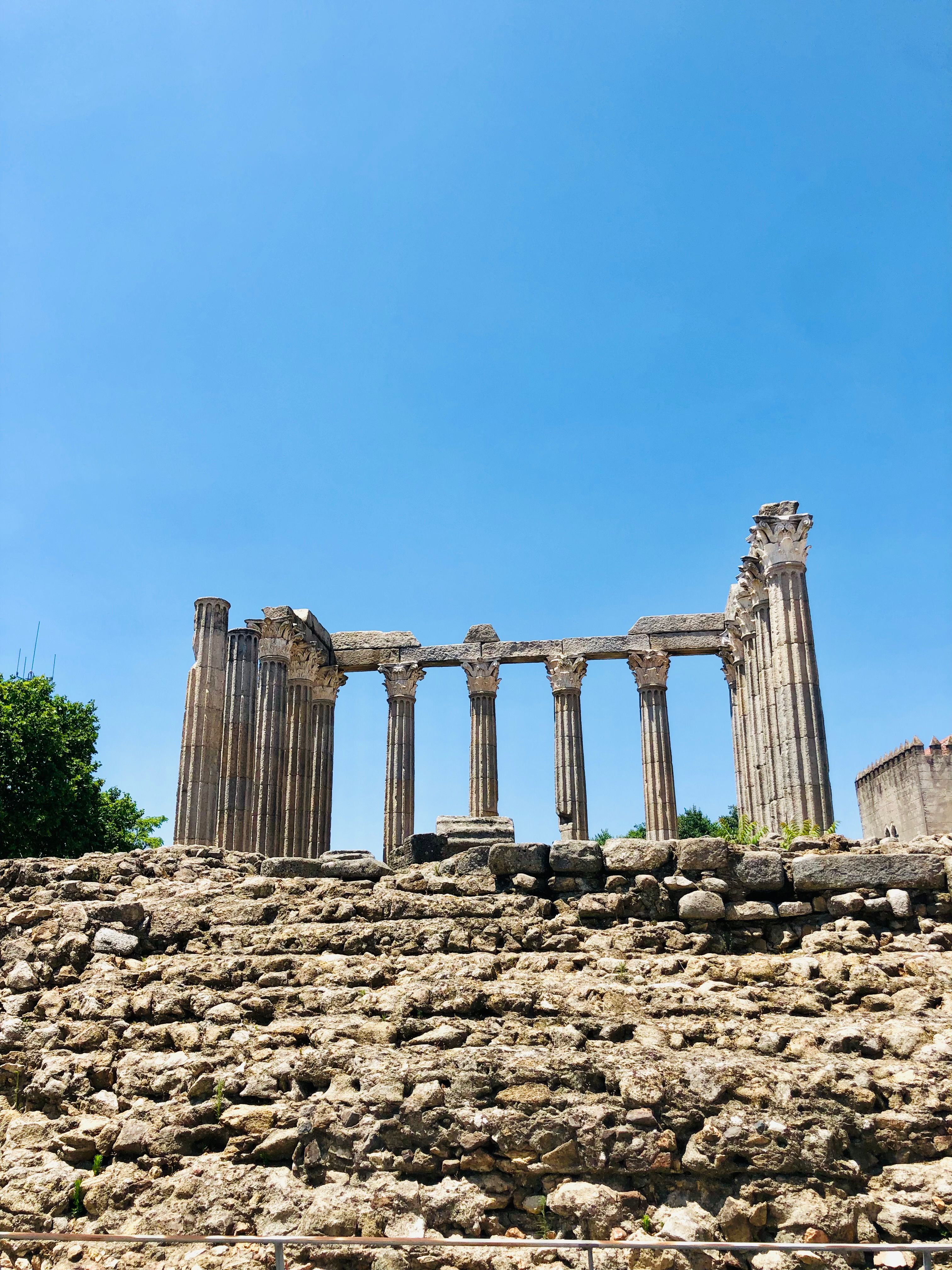 Ancient Roman Ruins under Clear Blue Sky · Free Stock Photo