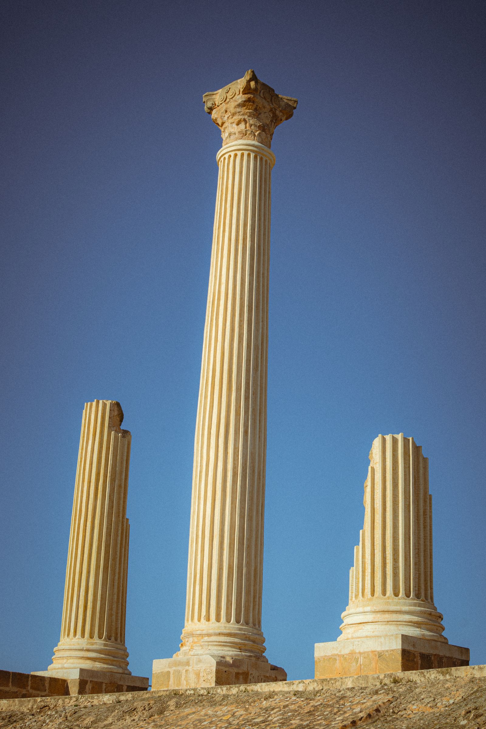 Ancient Roman Column in Uthina, Tunisia · Free Stock Photo