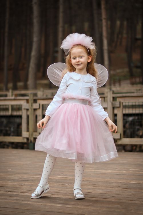 Child in Pink Fairy Costume Outdoors Free Stock Photo Child in Pink Fairy Costume Outdoors Free Stock Photo