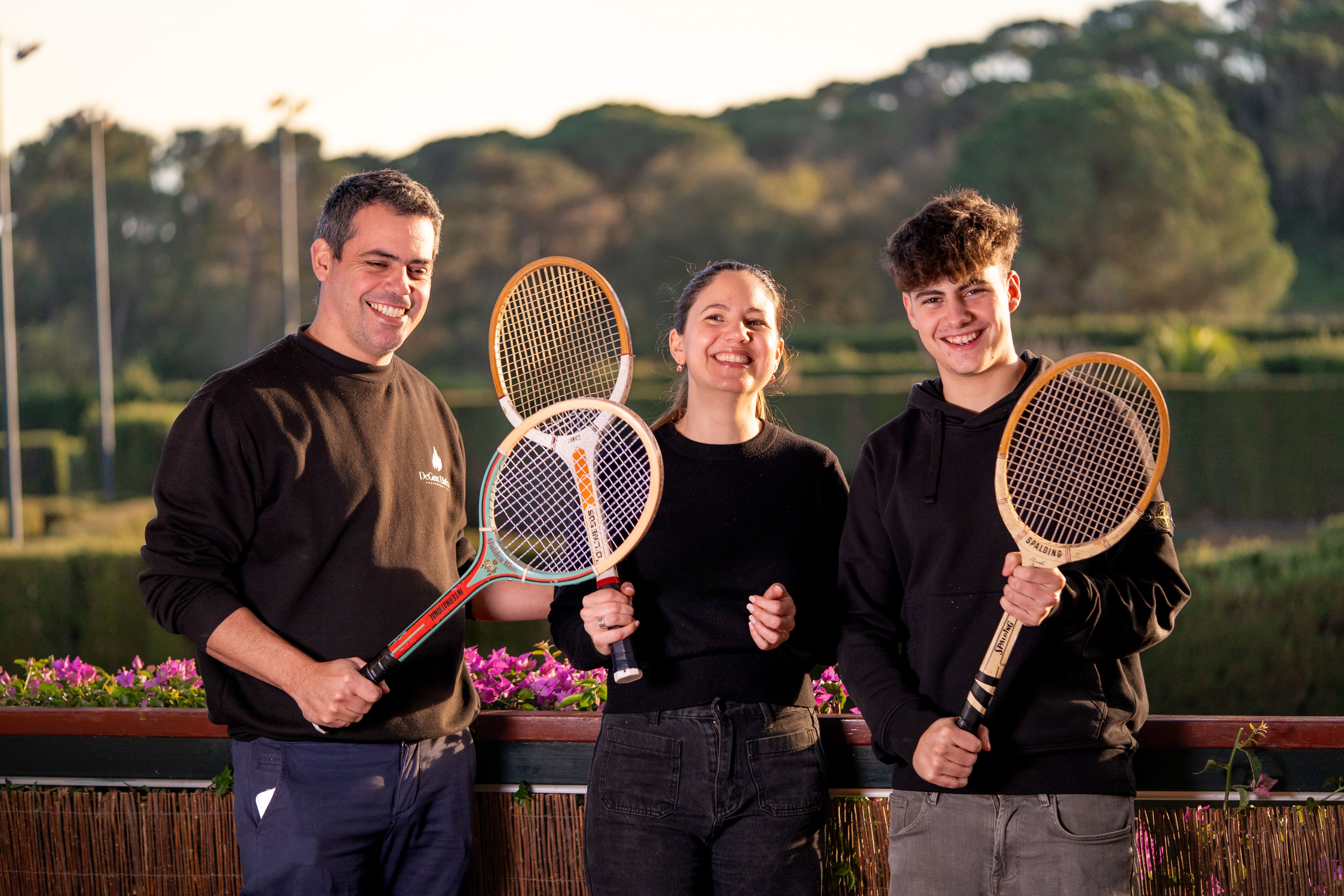 Family Enjoying Tennis Outdoors with Vintage Rackets · Free Stock Photo