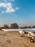 Bush plane on airstrip