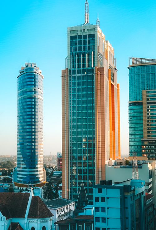 Free A captivating view of modern skyscrapers in Tanzania, showcasing urban development. Stock Photo