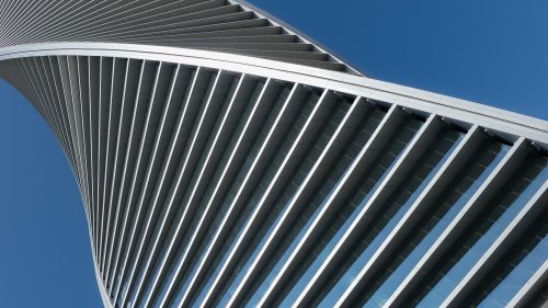 Free A striking abstract architectural facade in Saudi Arabia, showcasing modern design. Stock Photo