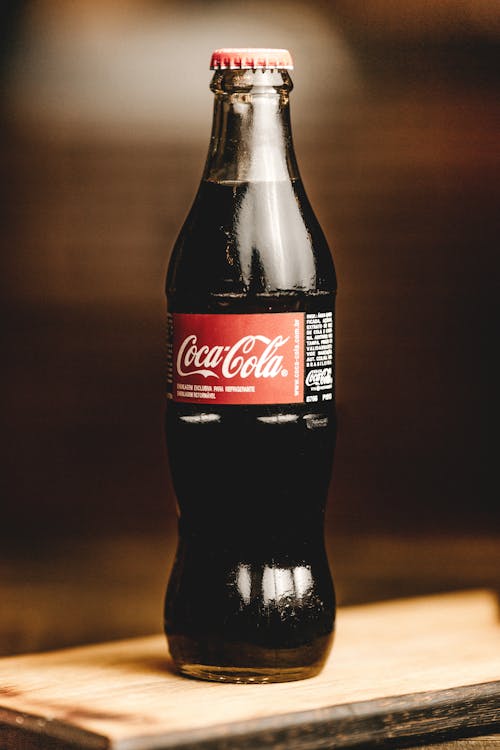 Coca Cola Glasflasche Makrofotografie