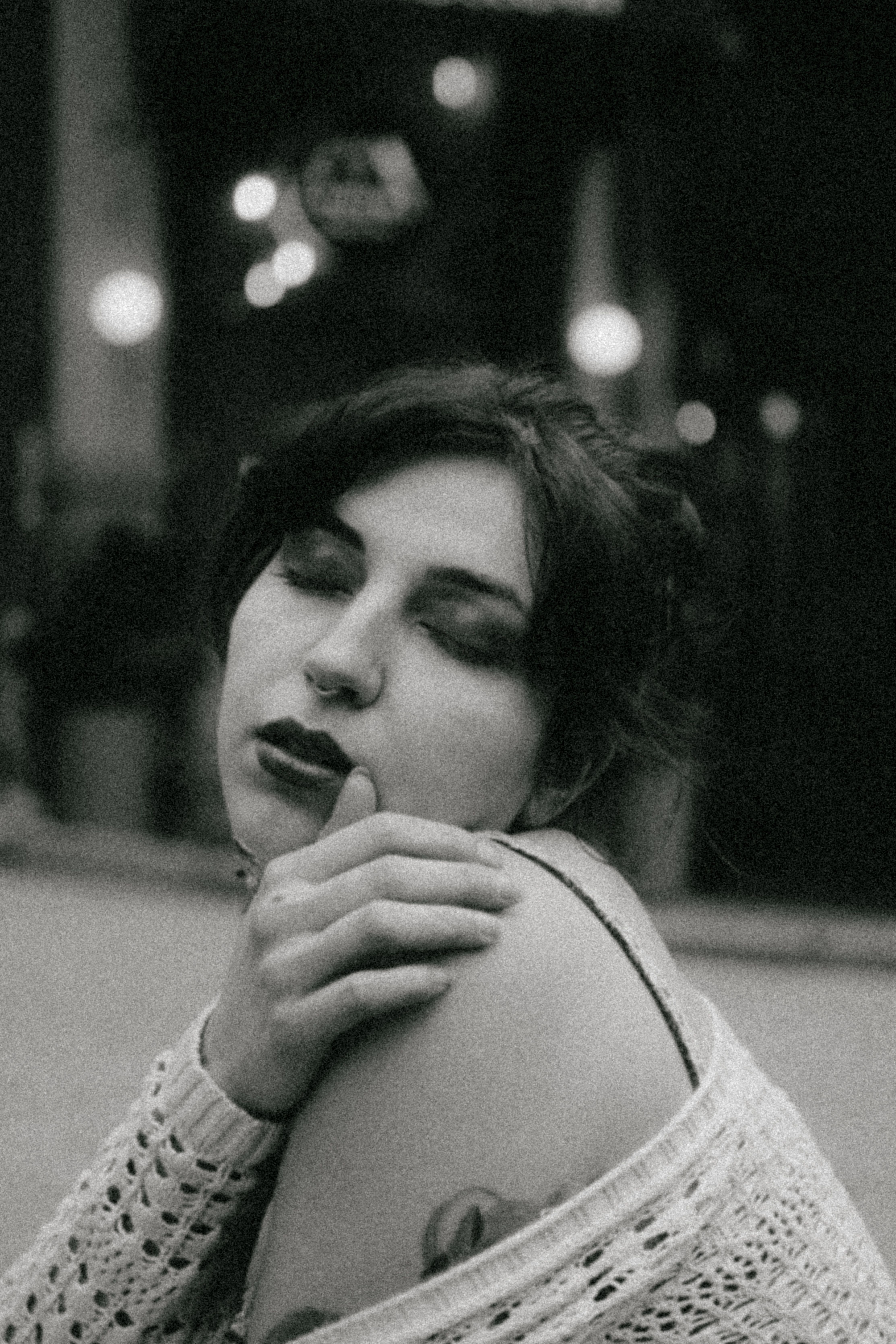 Moody Black and White Portrait of a Woman · Free Stock Photo
