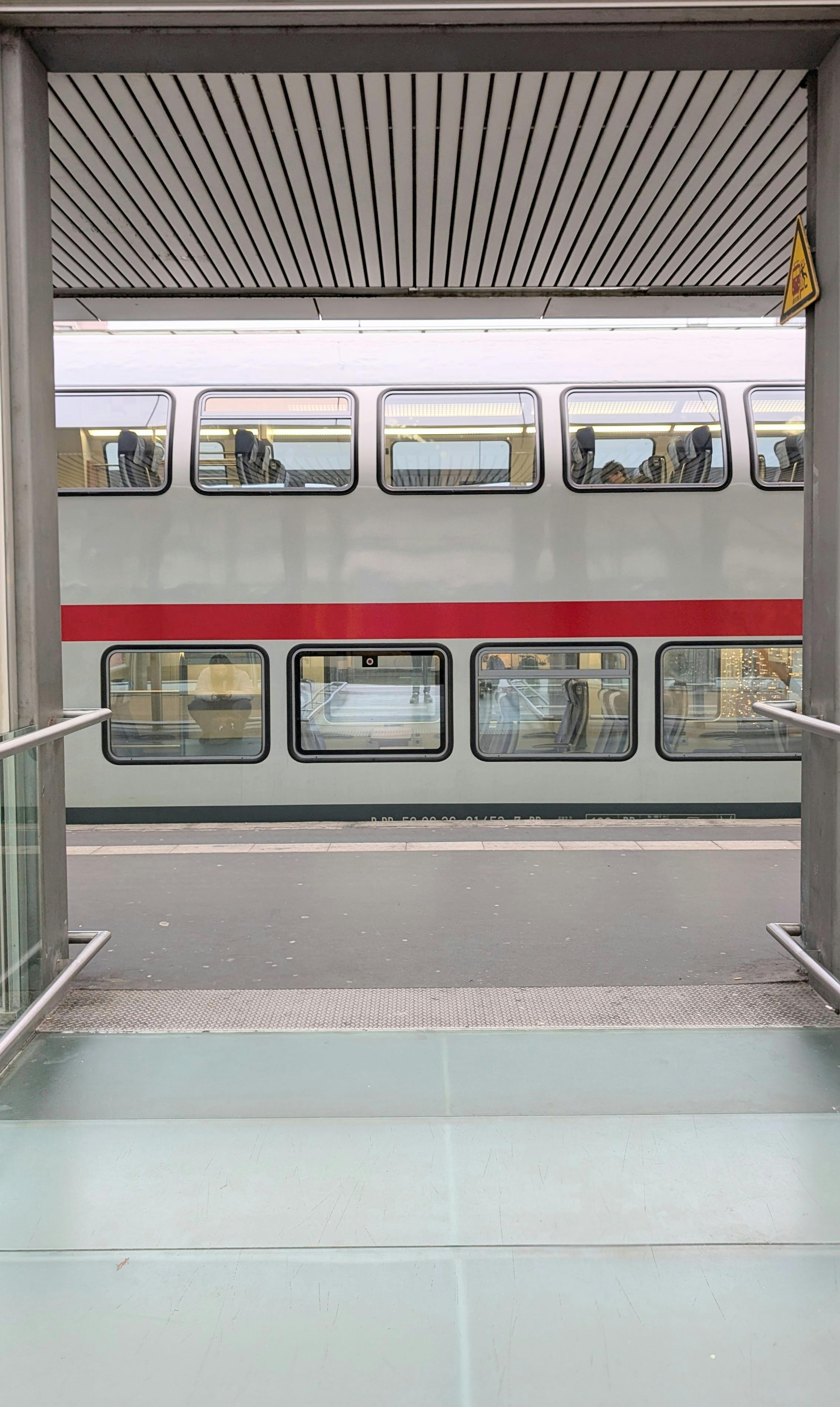 double decker train at hannover station