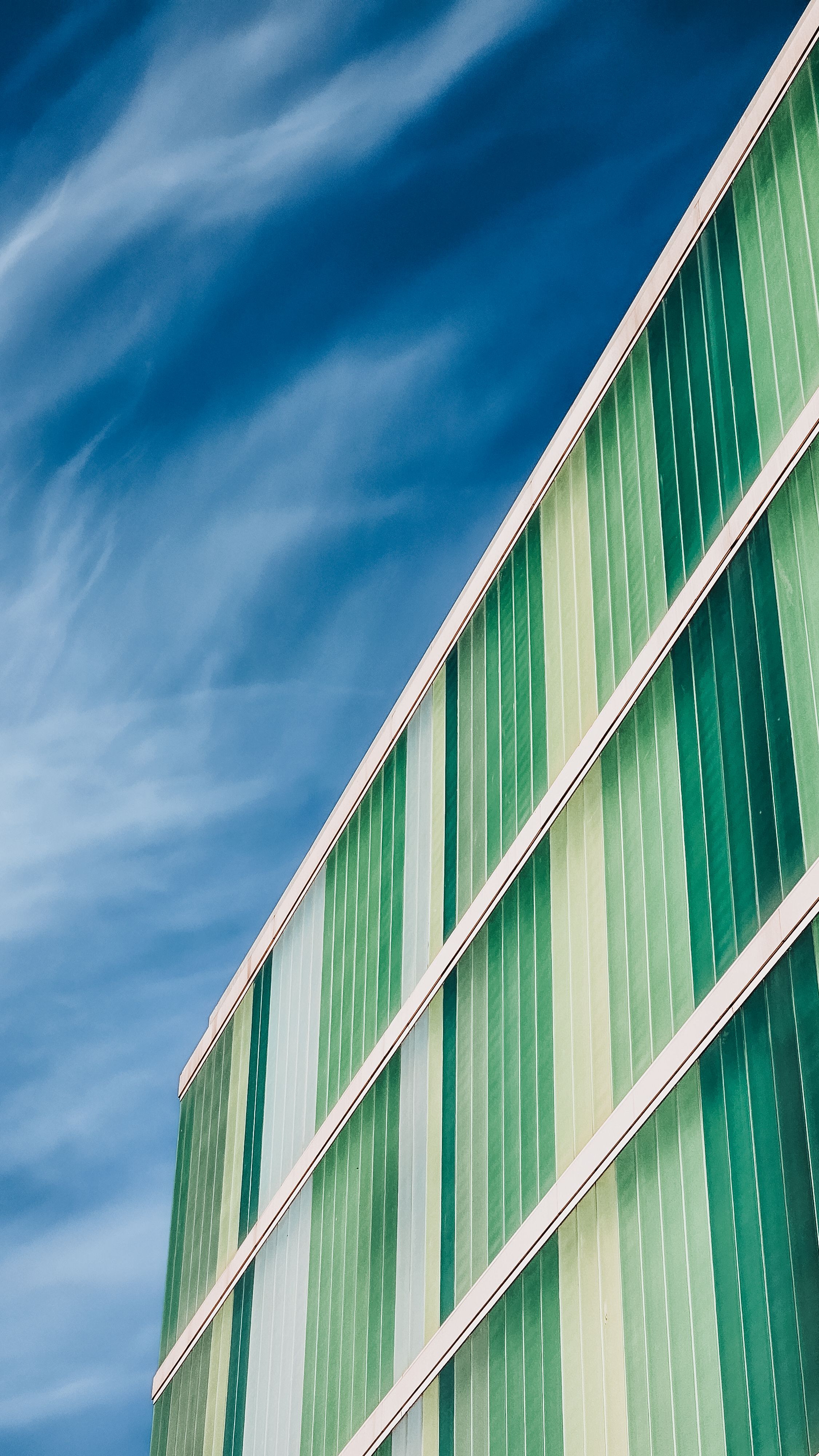 Modern building façade reflecting sustainable architecture