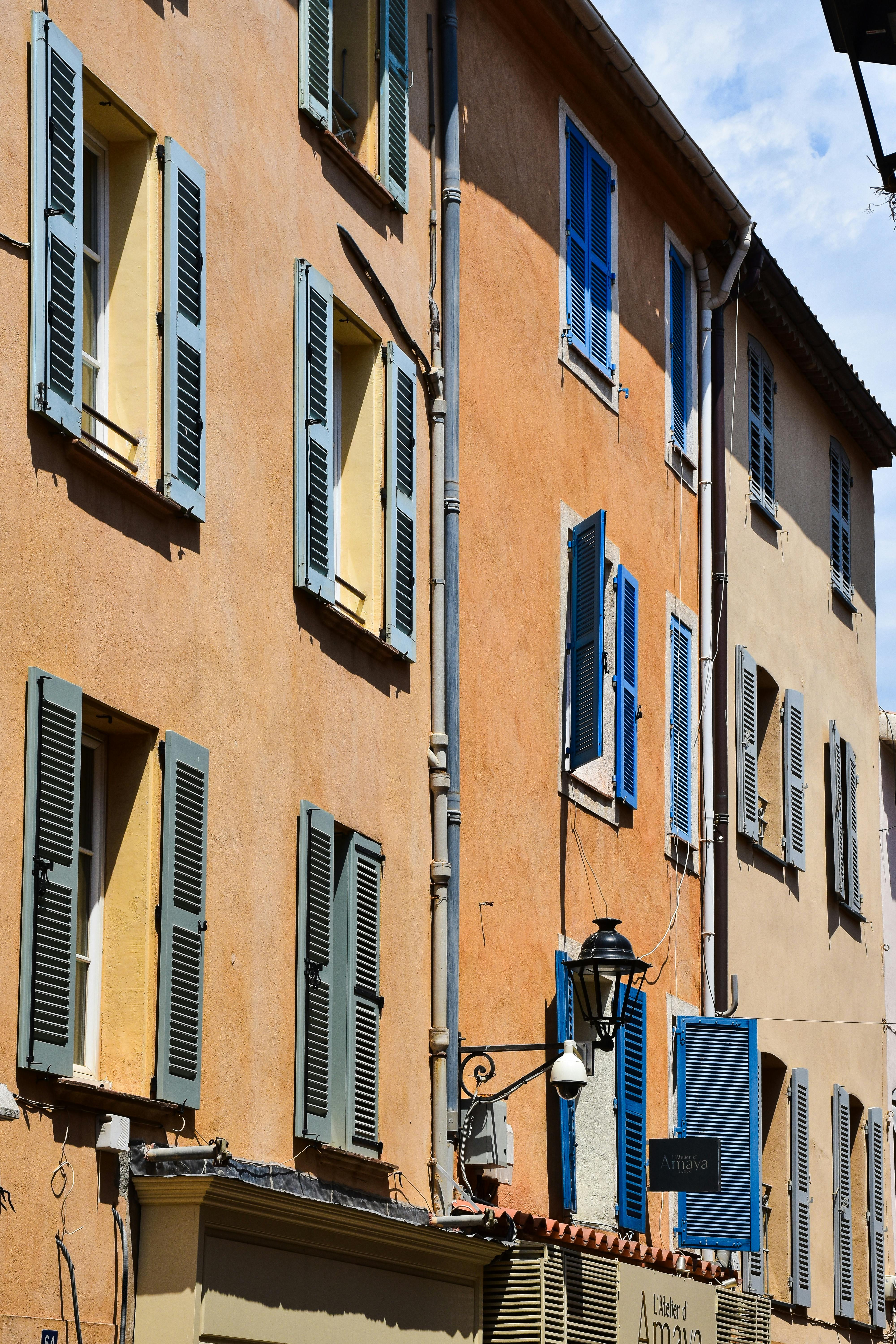 Colorful Provence shutters on Cote d'Azur