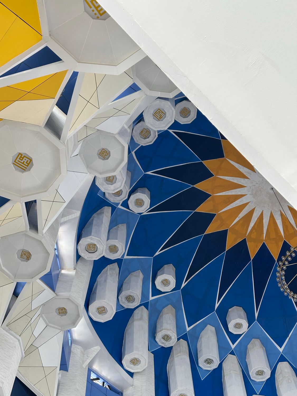 Geometric Star Railing Abstract Geometric Ceiling with Star Design · Free Stock Photo