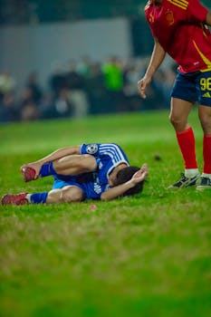 Soccer player injured during match in Hanoi, Vietnam