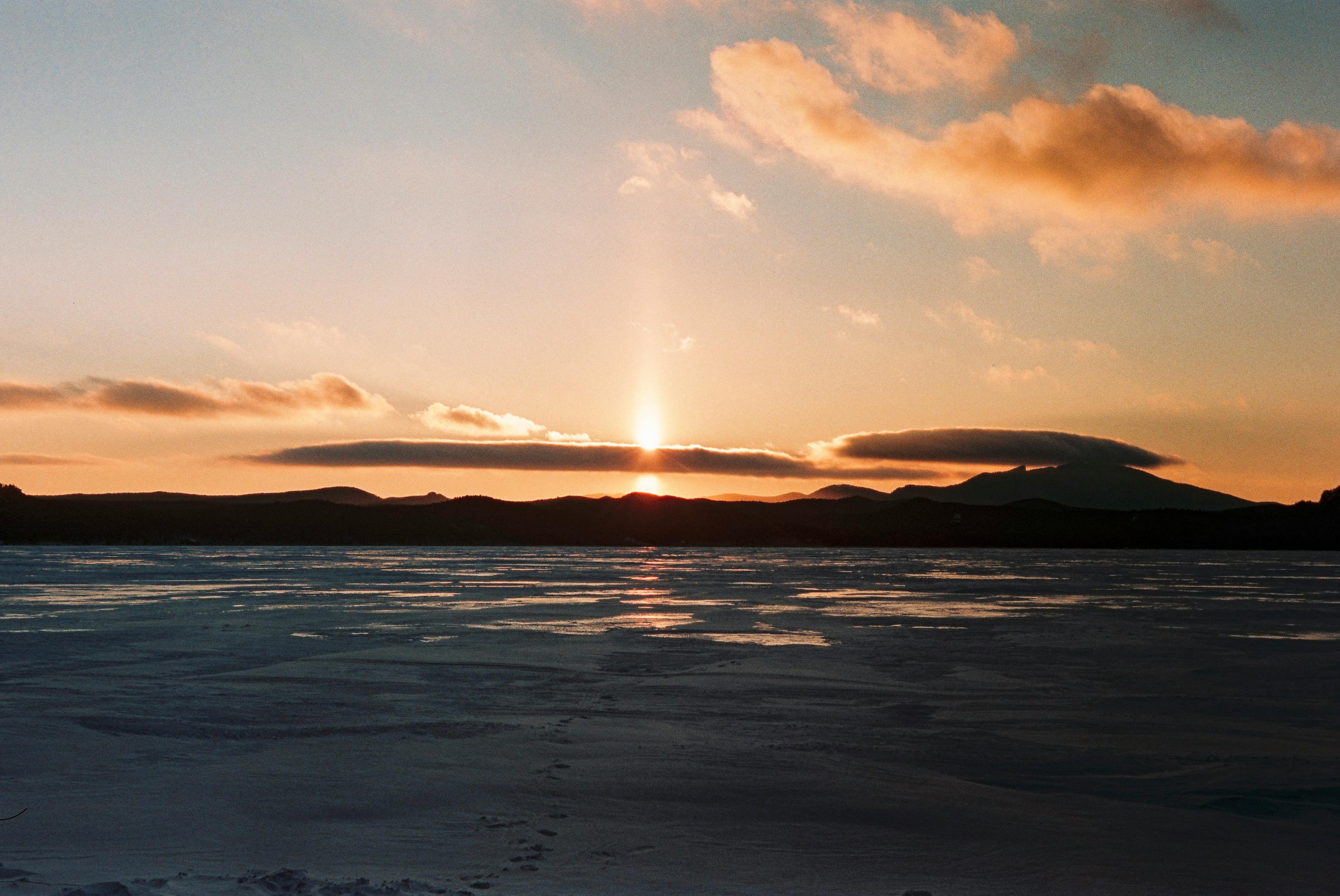 Sunrise Over Frozen Landscape in Kazakhstan · Free Stock Photo