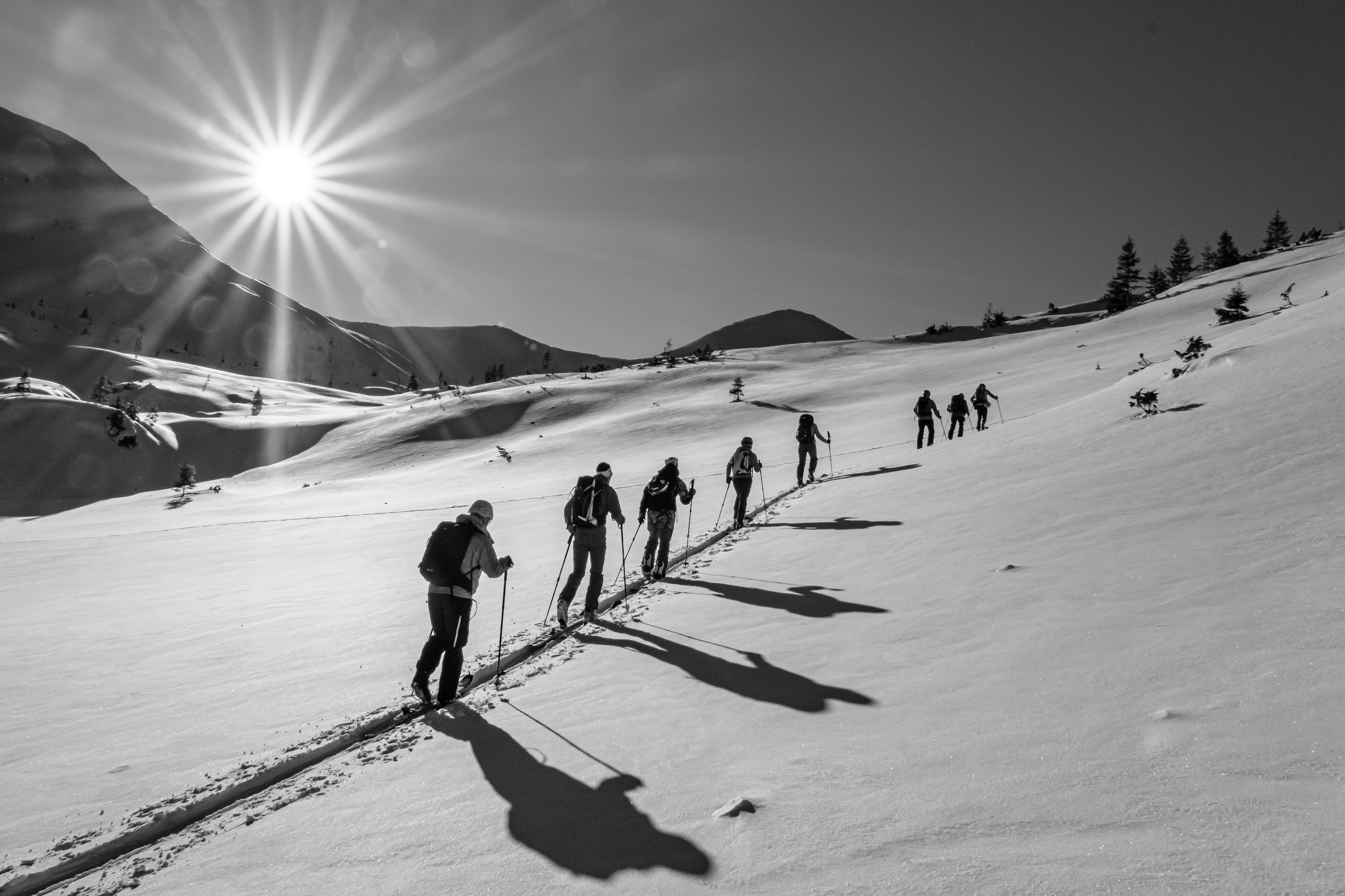 Groupe De Skieurs S'amusant Dans La Station De Ski | Photo Gratuite