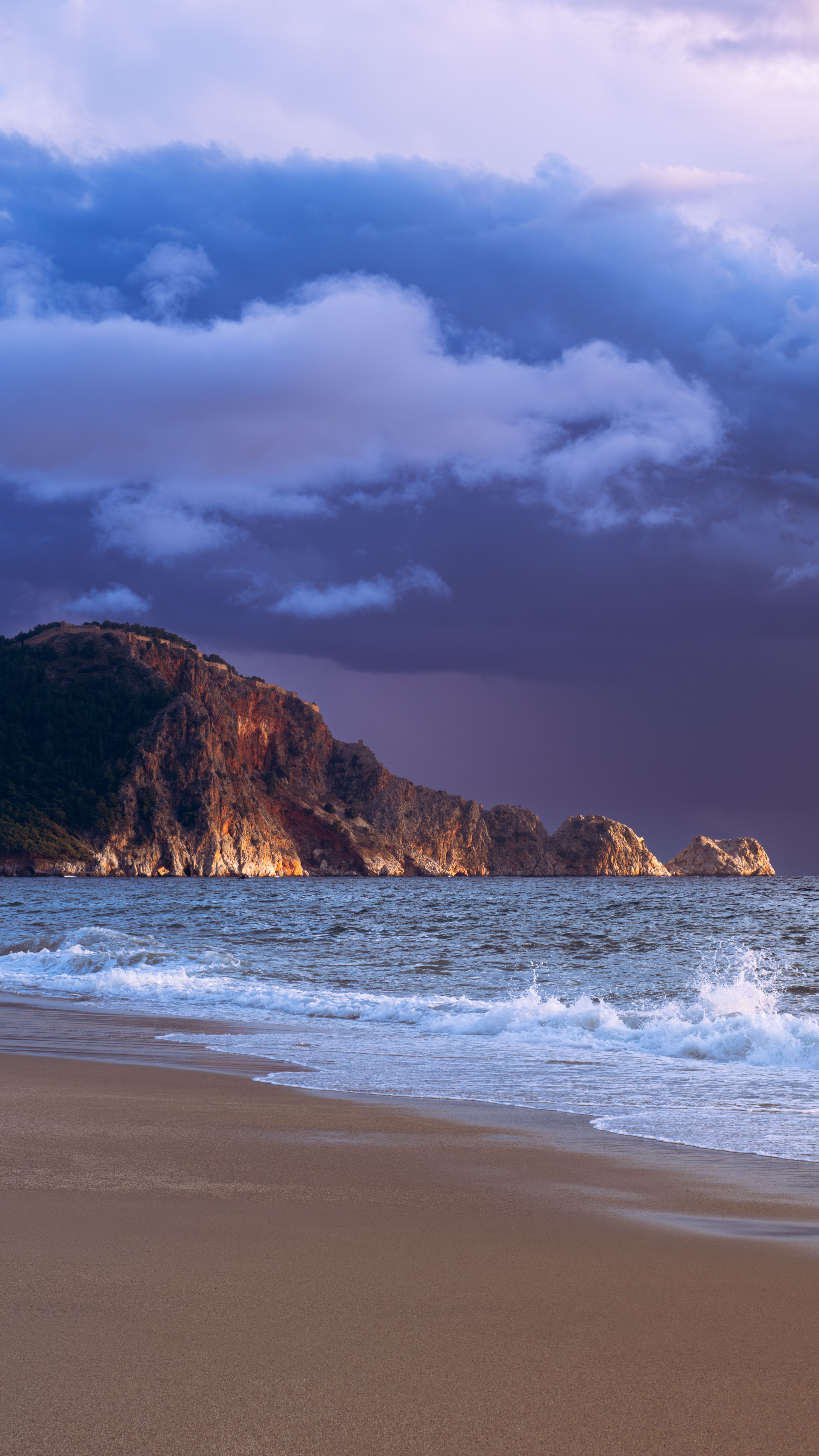 Gratis Vista Spettacolare Della Spiaggia Della Costa Di Alanya Al Tramonto Foto a disposizione