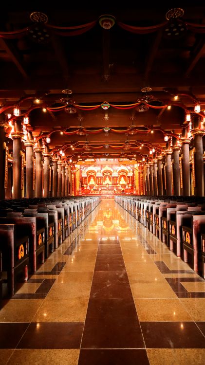 Grand Wooden Temple Interior in Uông Bí, Vietnam · Free Stock Photo