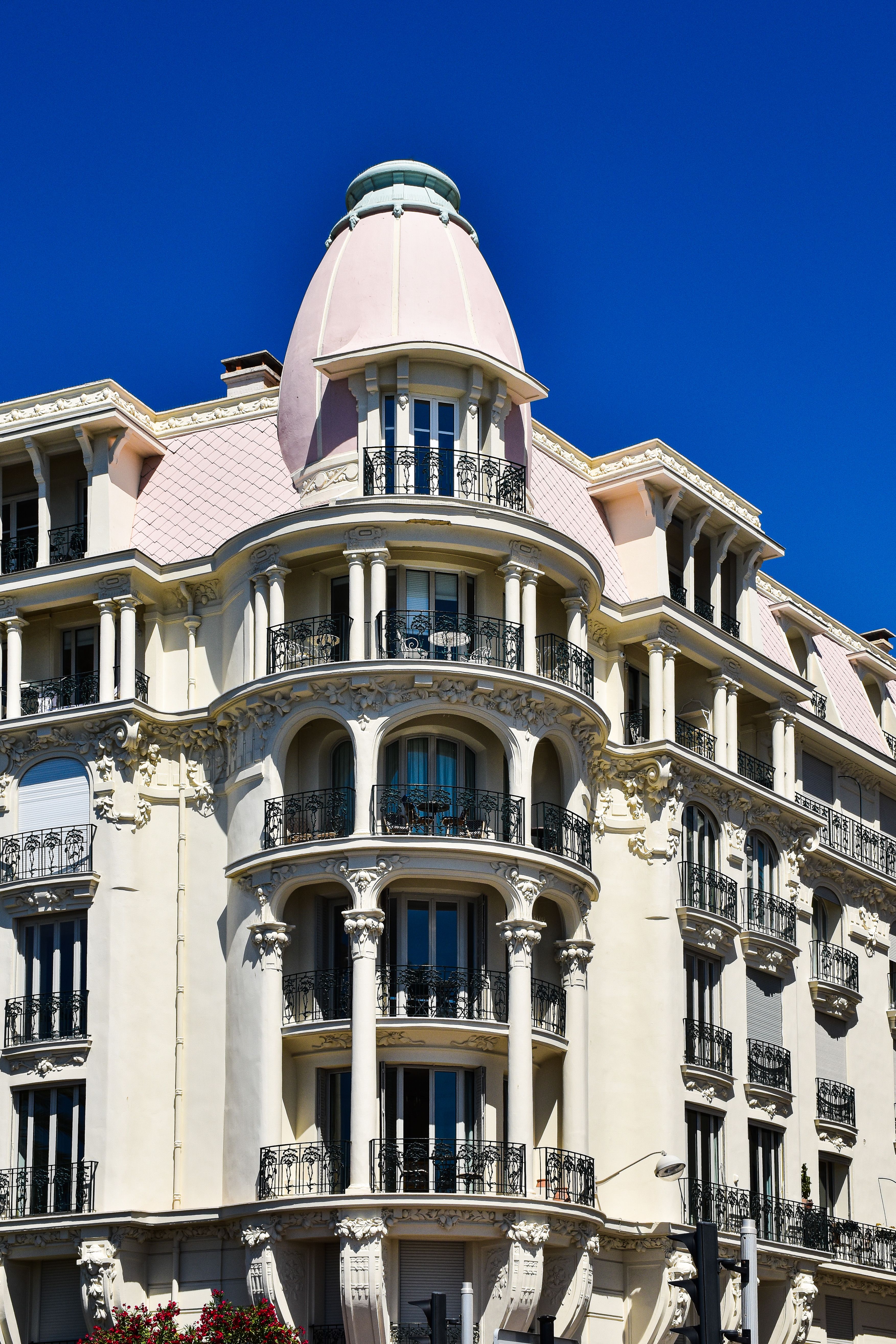 Stunning example of classic French architecture in the heart of Nice, France.