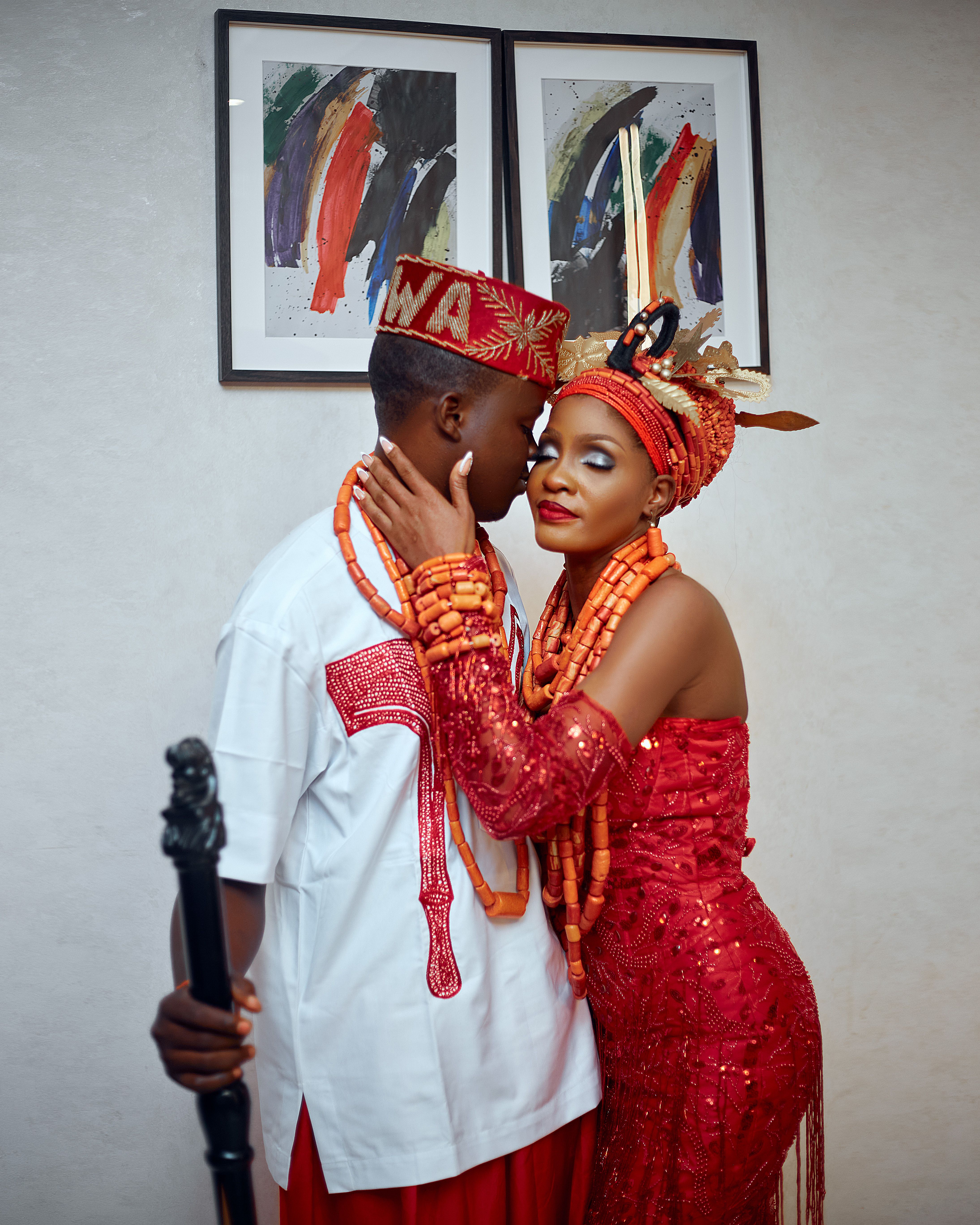 Cultural Wedding Portrait in Traditional Attire · Free Stock Photo
