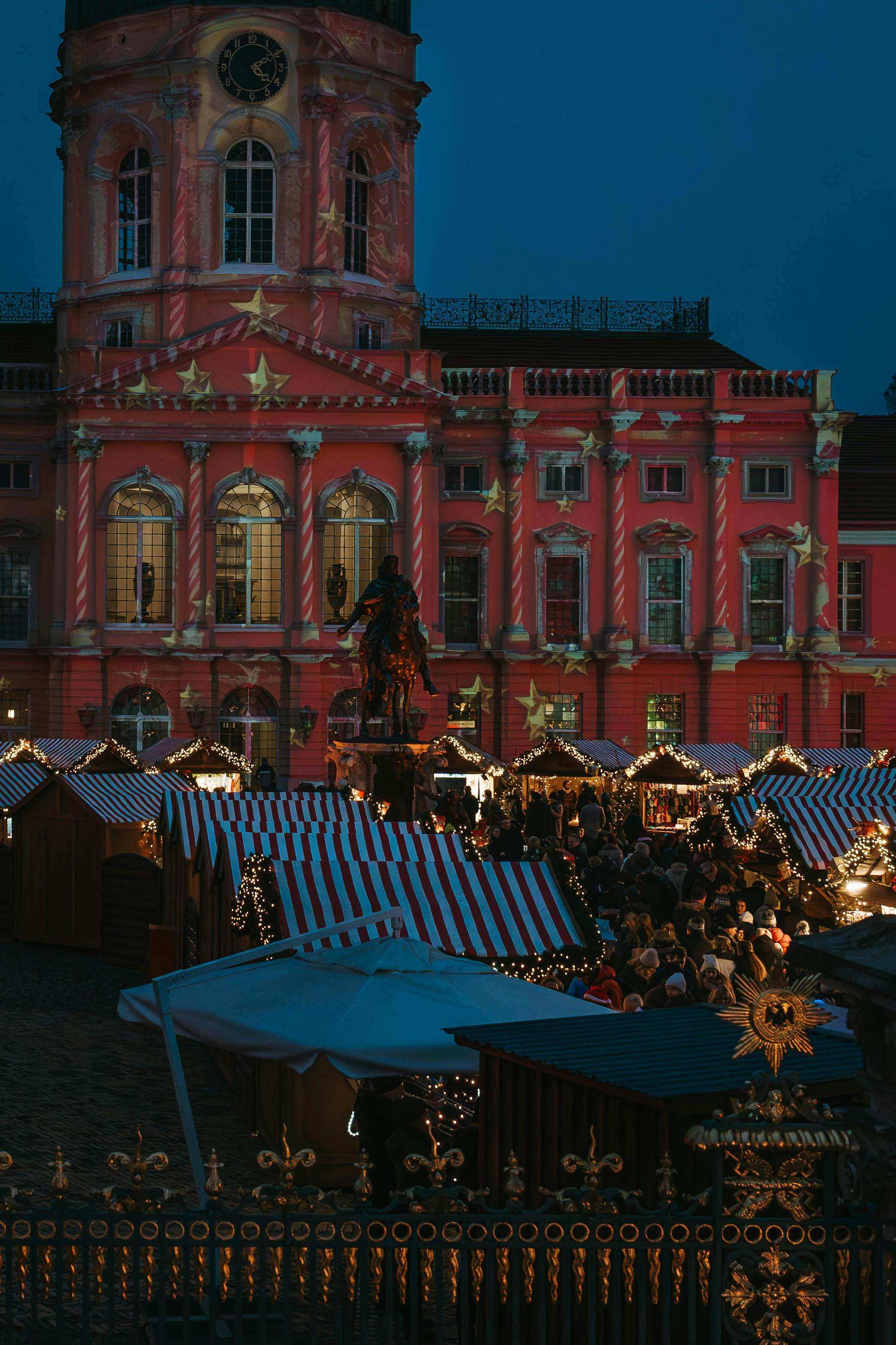 festive christmas market at charlottenburg palace