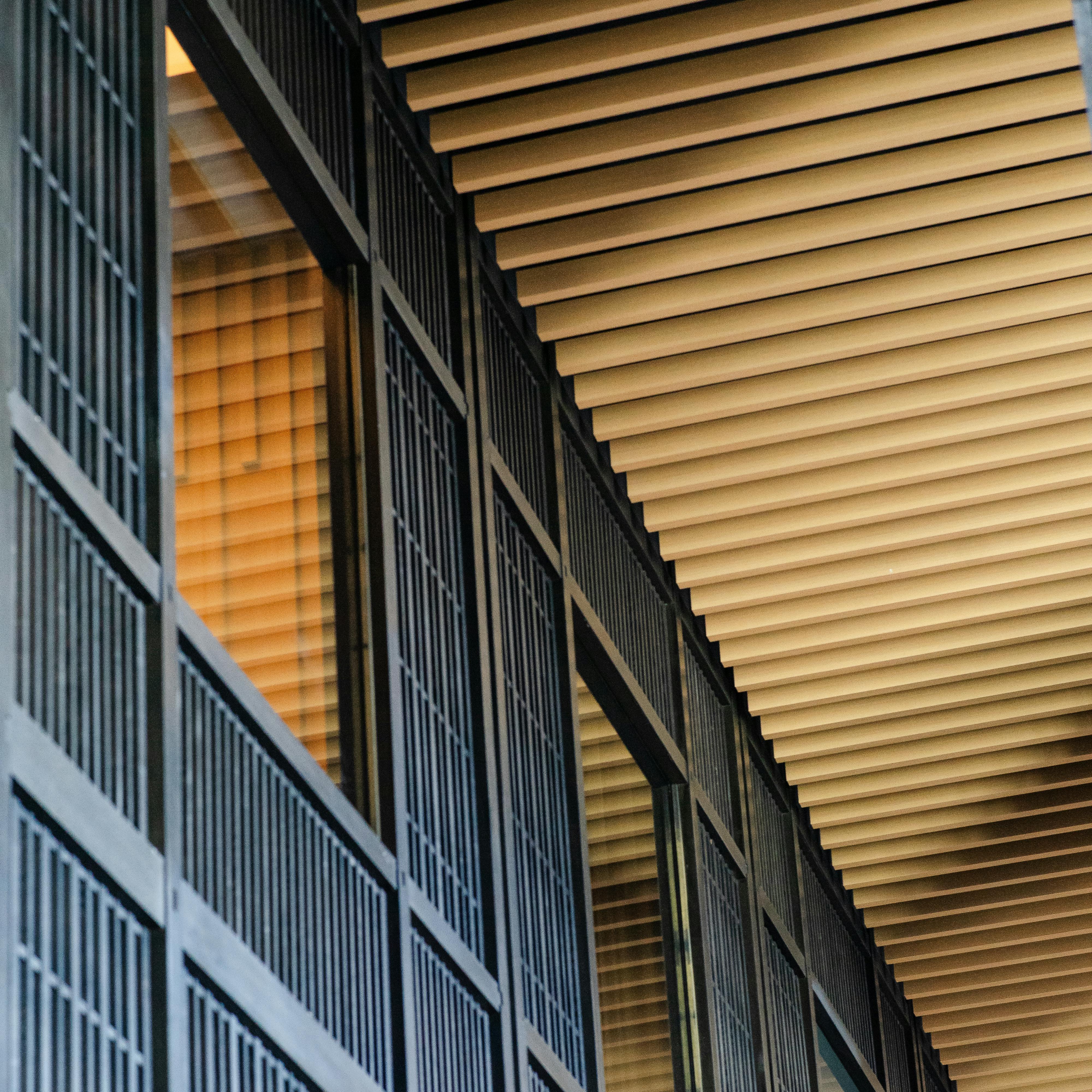 Interior view of clean, futuristic capsule hotel pods in Tokyo