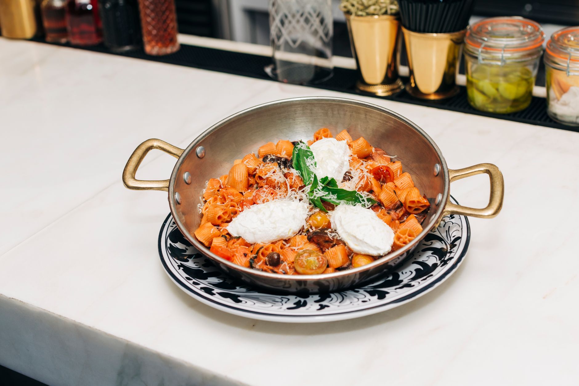 Agnolotti pasta fresh on a wooden board