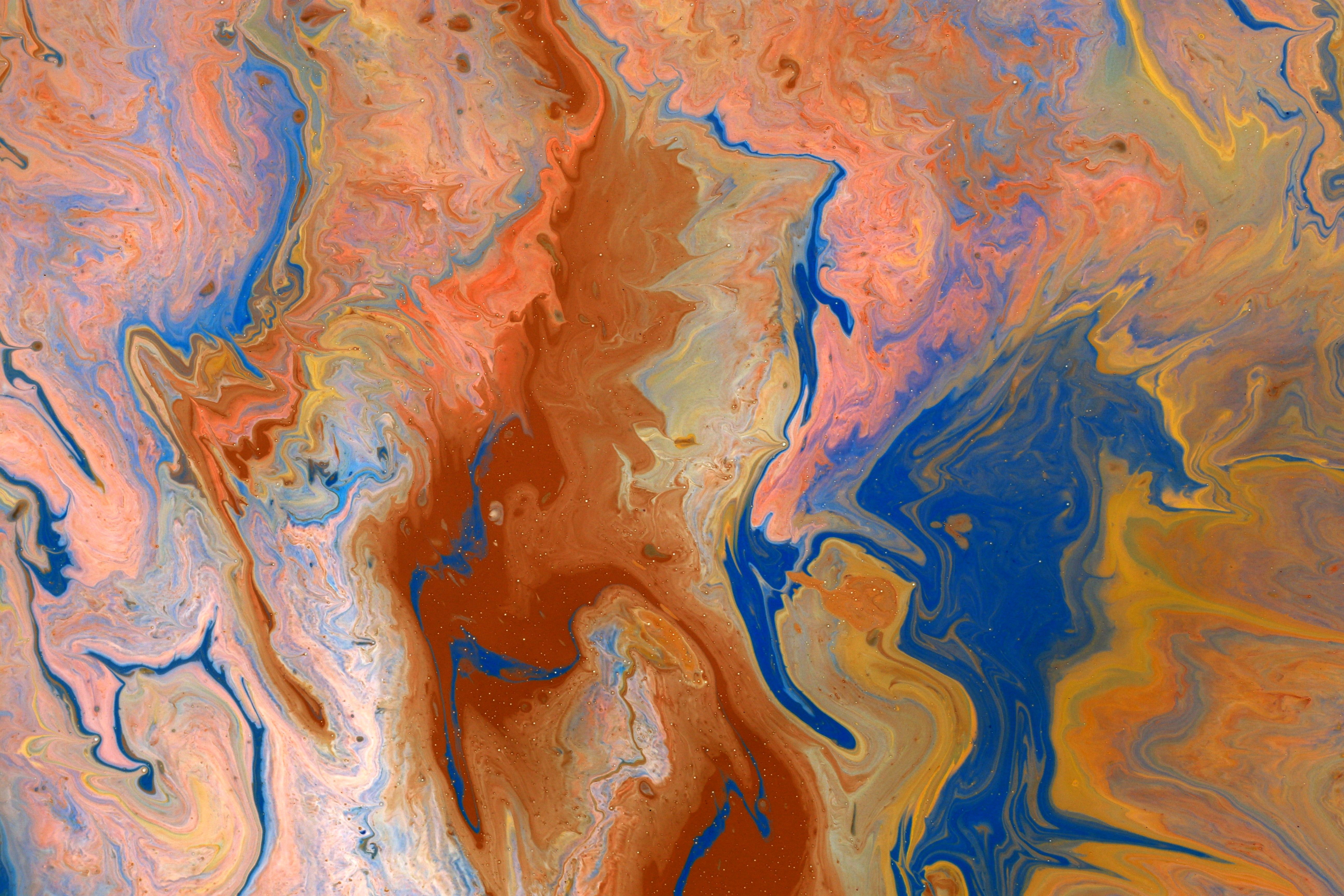Abstract Fluid Art with Vibrant Swirls · Free Stock Photo