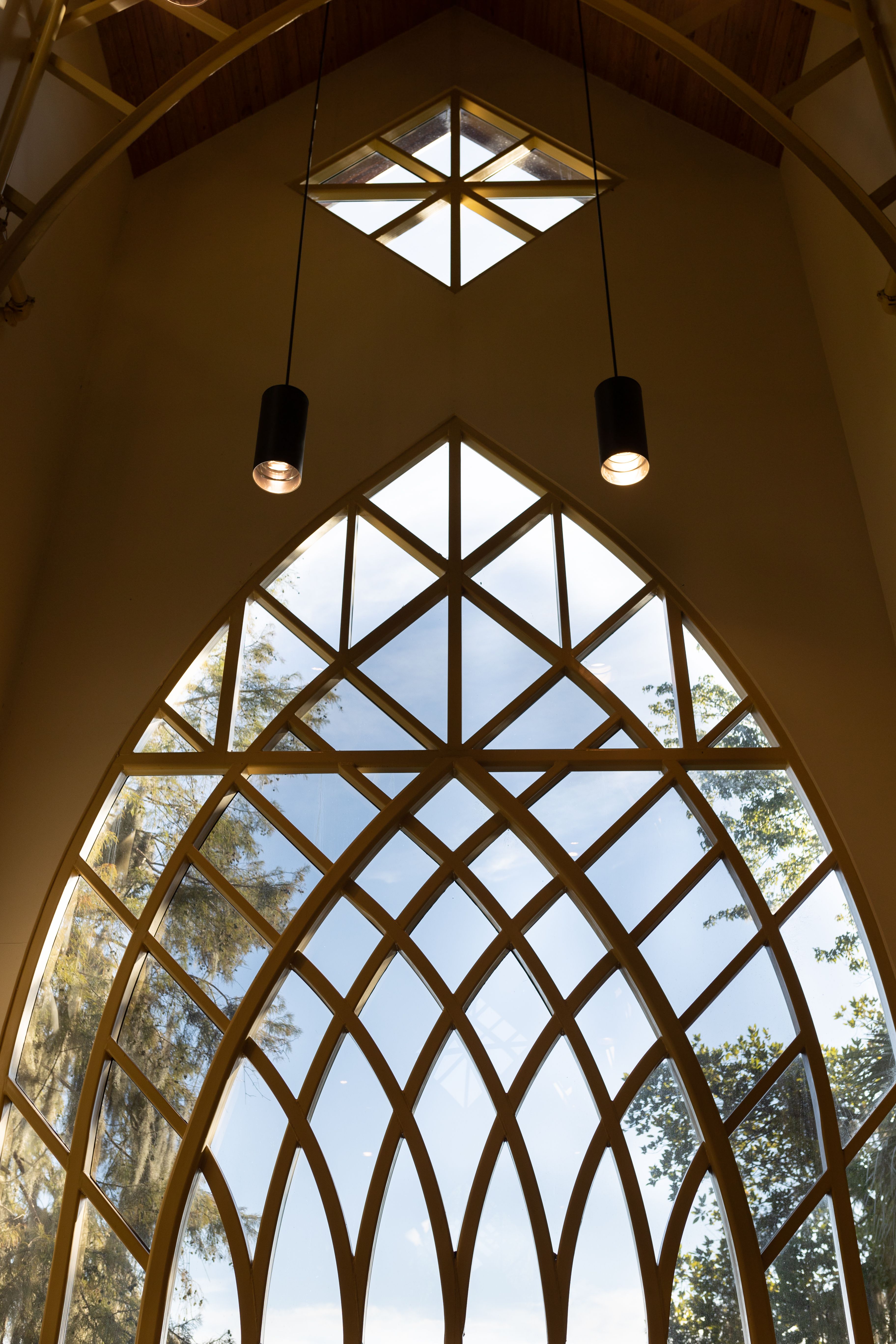 Elegant Arched Church Window Interior · Free Stock Photo