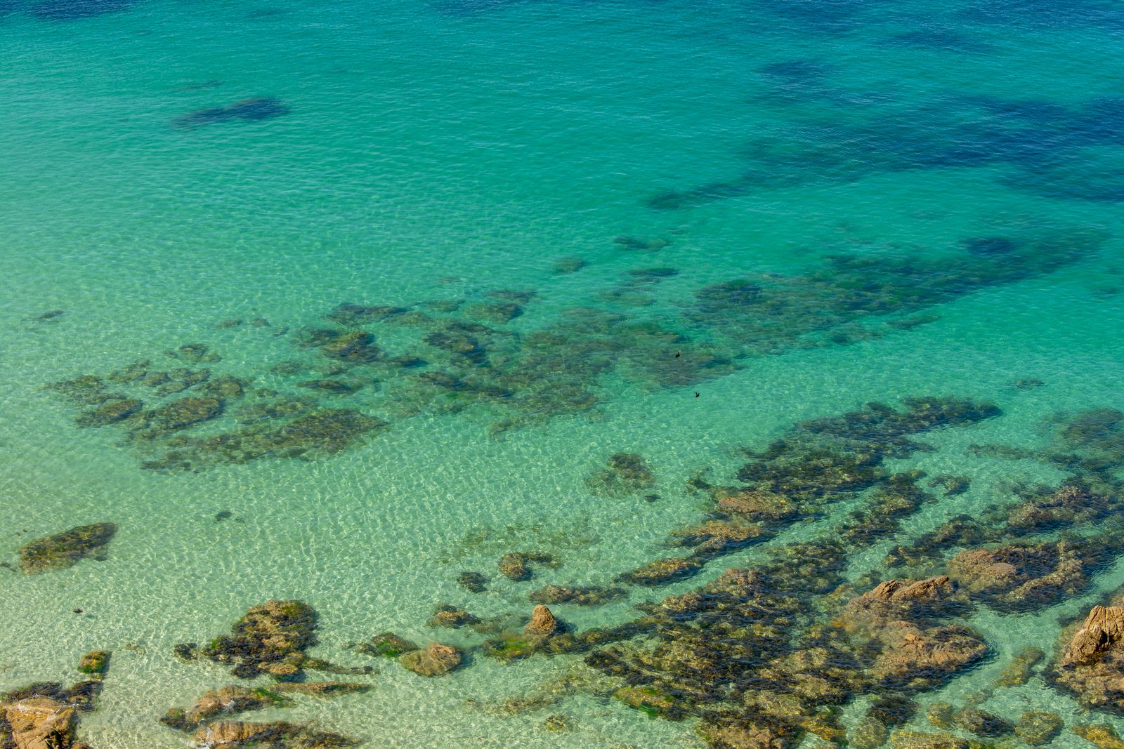 Shallow turquoise paint by numbers