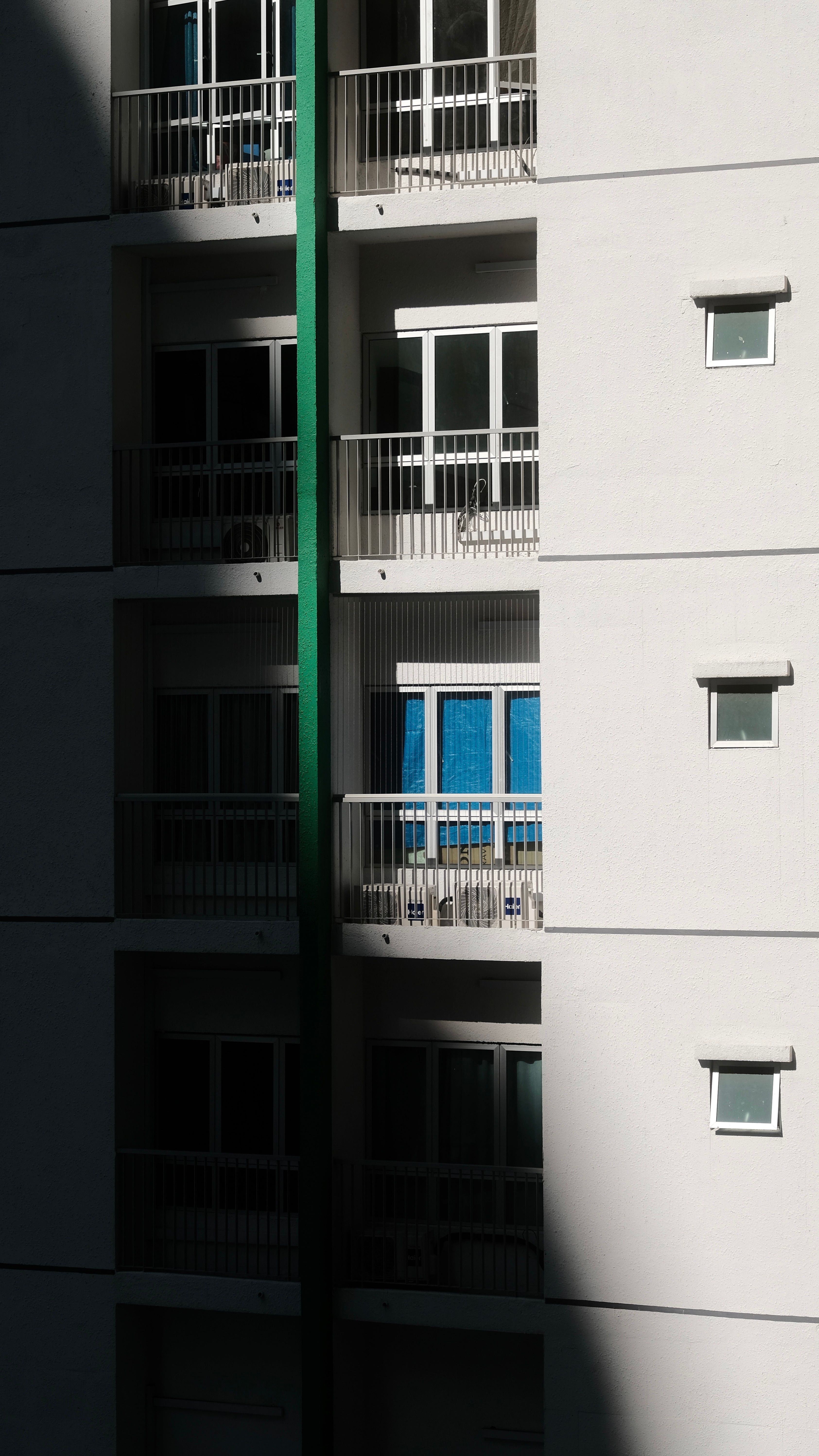High-rise Building with Dramatic Shadows · Free Stock Photo