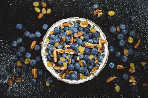 Top View Photo Of Blueberries