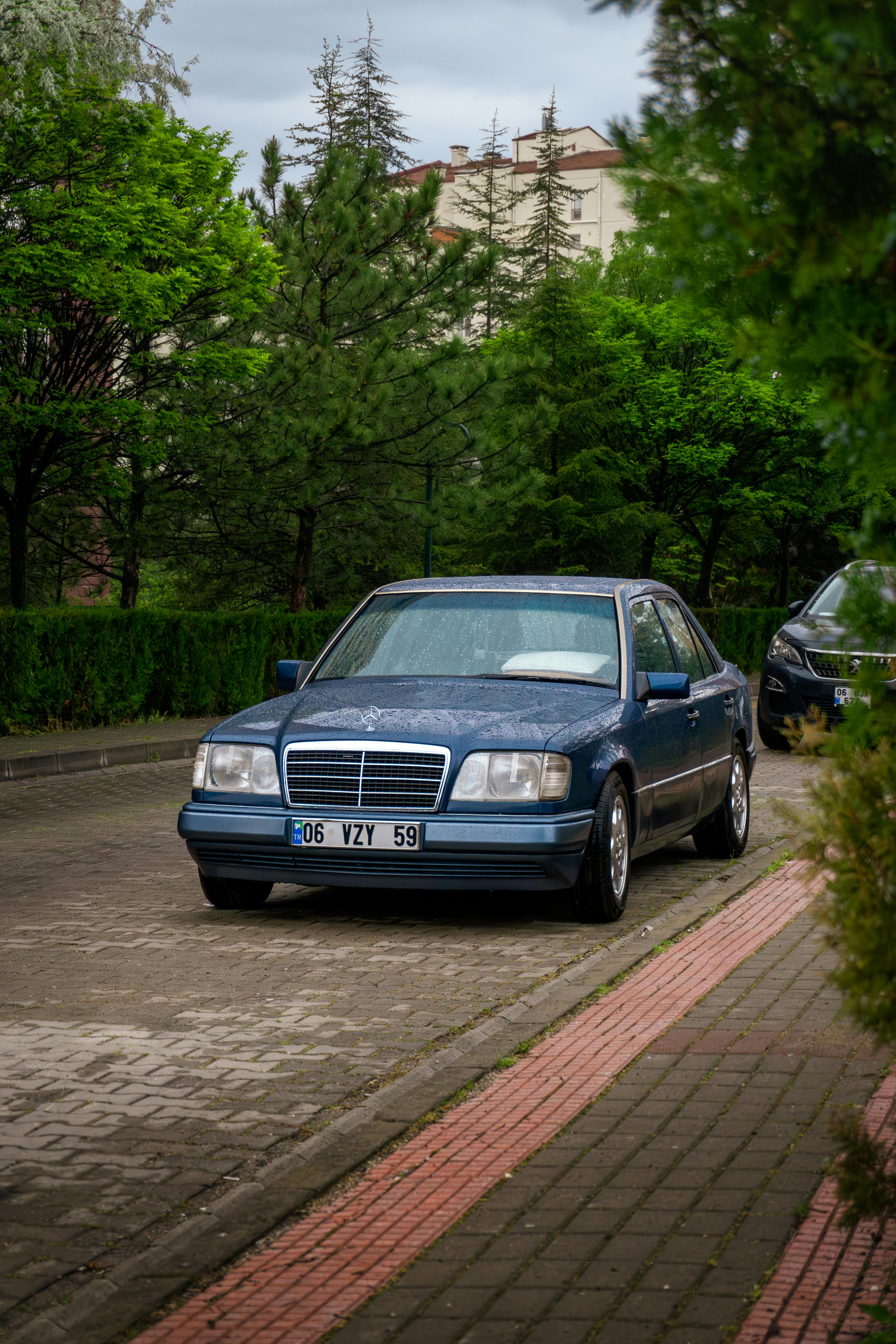 vintage mercedes benz parked in ankara street