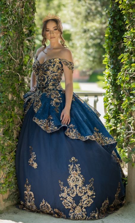 Elegant Woman in Royal Blue Gown in Garden Free Stock Photo Elegant Woman in Royal Blue Gown in Garden Free Stock Photo