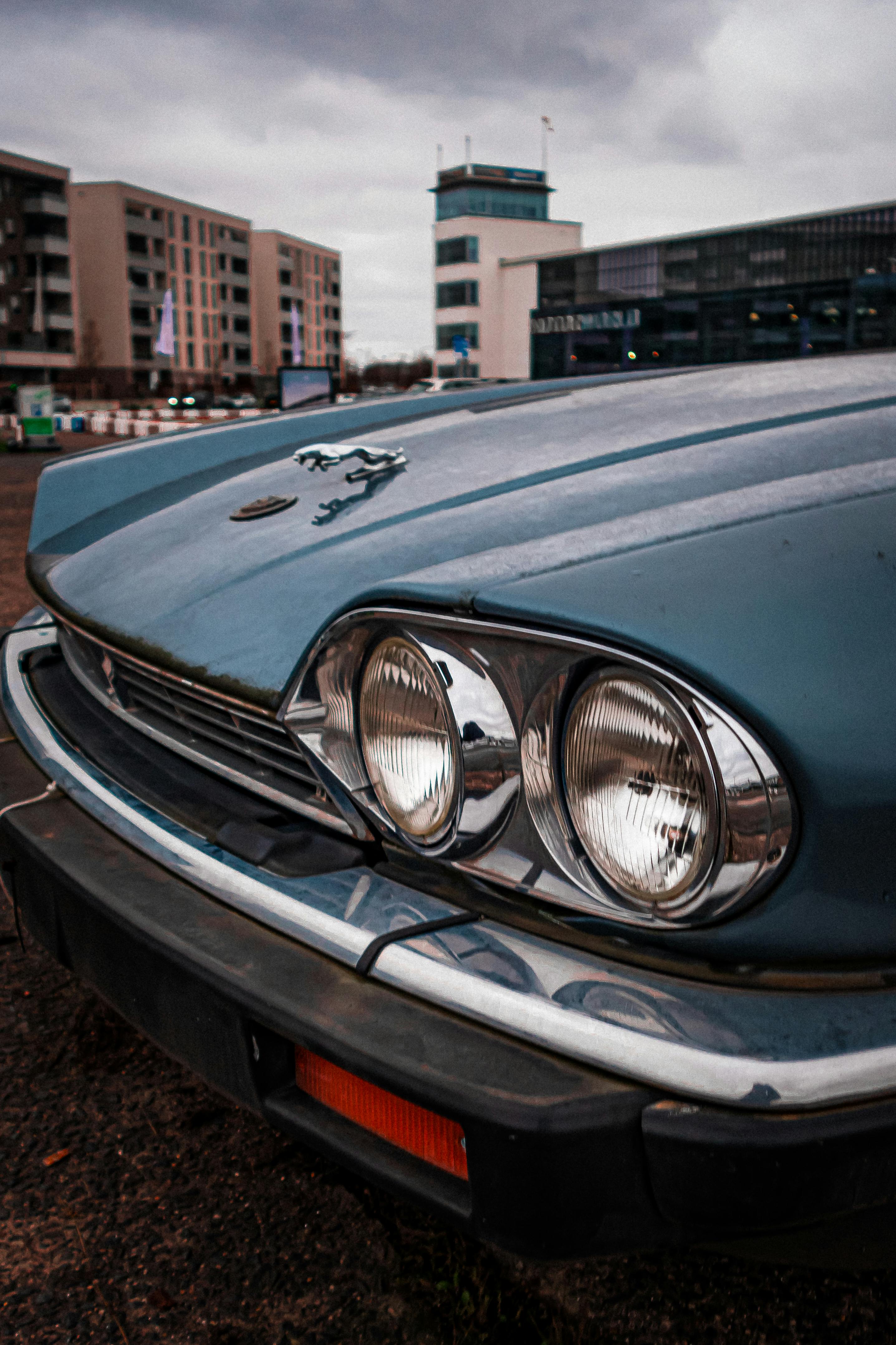 classic vintage car in cologne urban setting