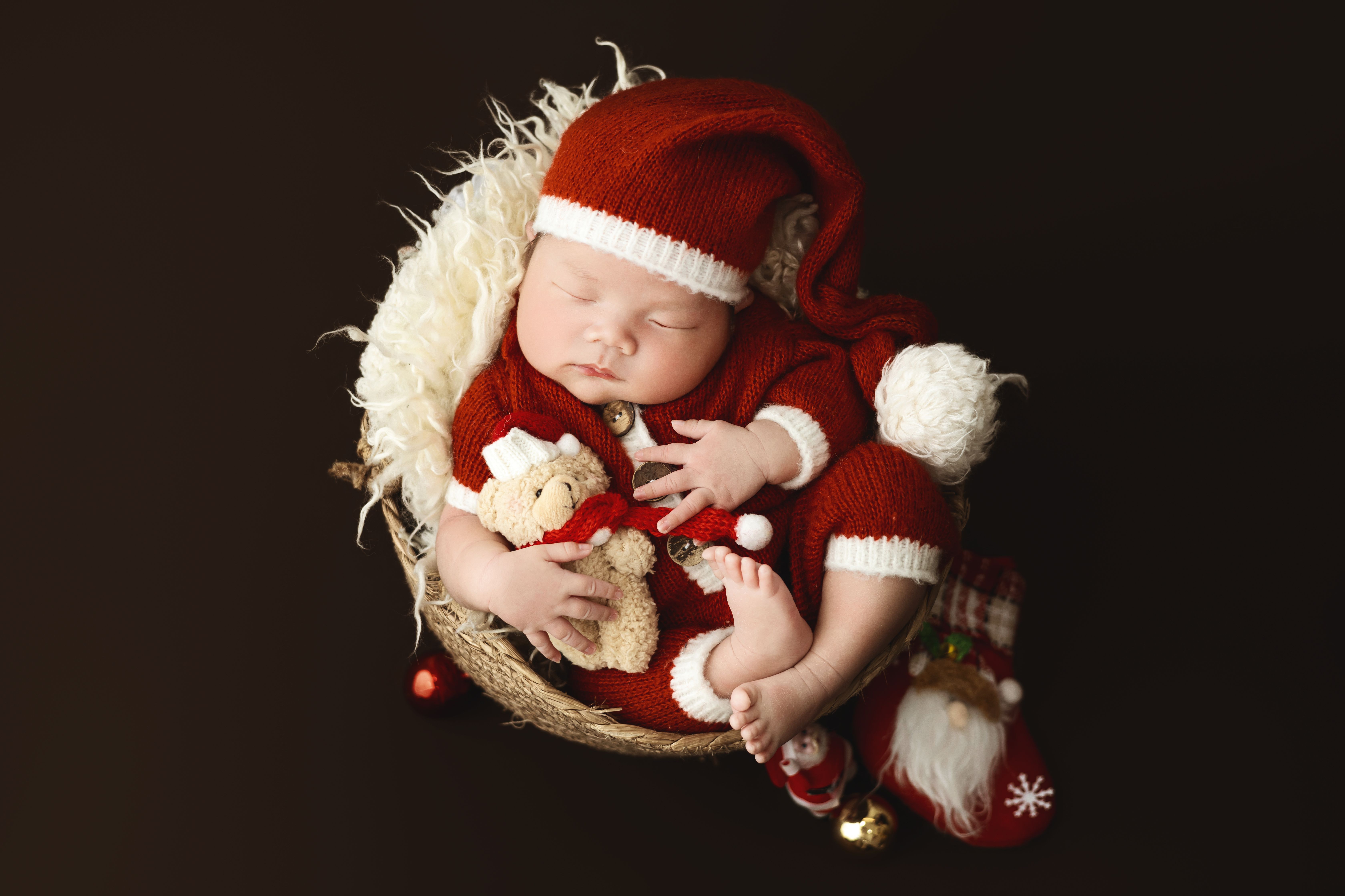 Conjunto De Papá Noel Para Bebé – Recién Nacido Hasta 24 Meses, Incluye Chaqueta, Pantalón, Gorro Y Calcetines Botita