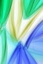Colorful Abstract Art in Soft Greens and Blues