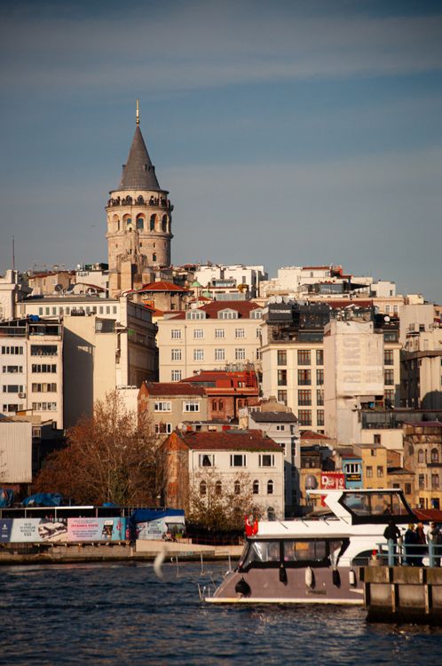 Galata Tower Overlooking The Bosphorus In Istanbul Free Stock Photo galata-tower-overlooking-the-bosphorus-in-istanbul-free-stock-photo