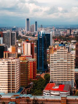 Nairobi cityscape representing African urban centres and the families receiving these transfers
