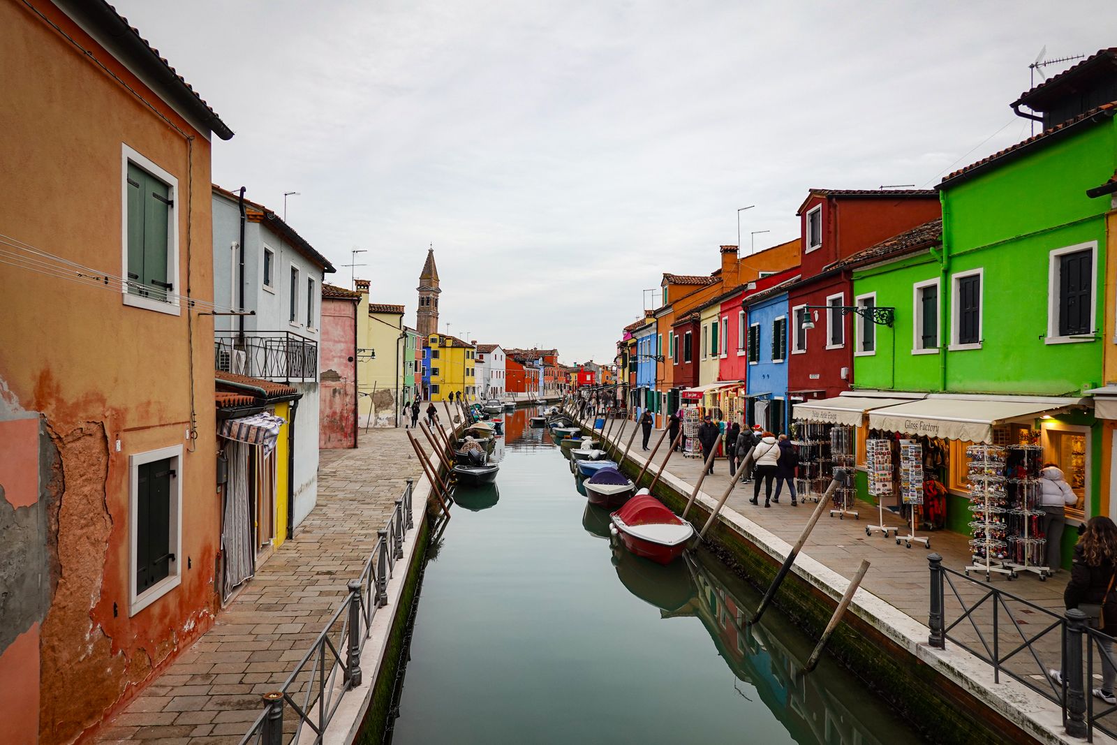 Burano island colourful houses and canal