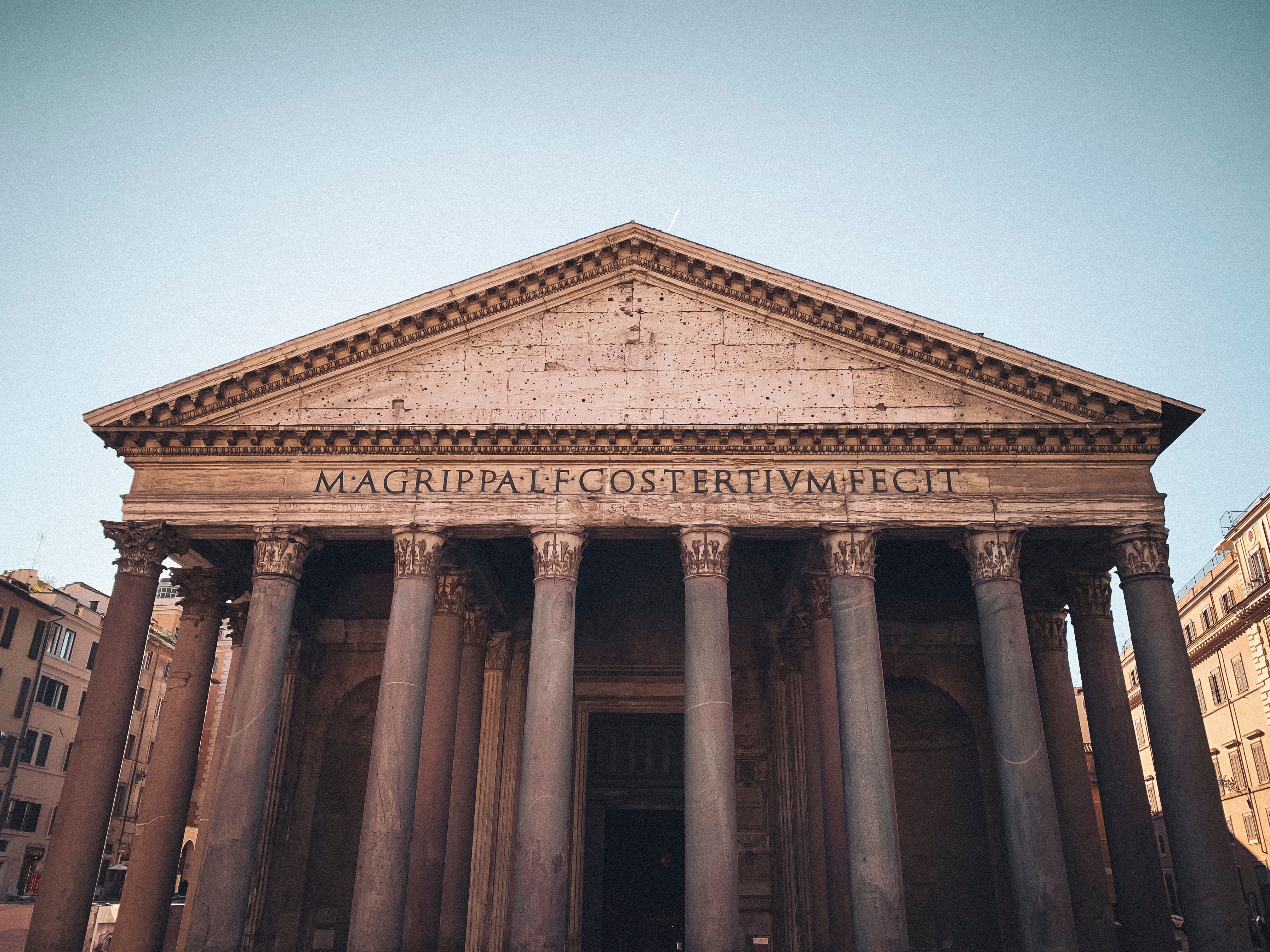 Front View of the Pantheon in Rome, Italy · Free Stock Photo