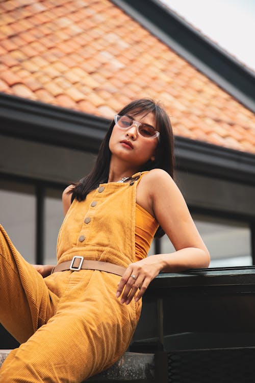 Photo Of Woman Wearing Yellow Jumpsuit