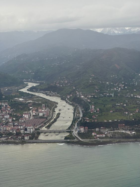Aerial View of Coastal Town and River · Free Stock Photo