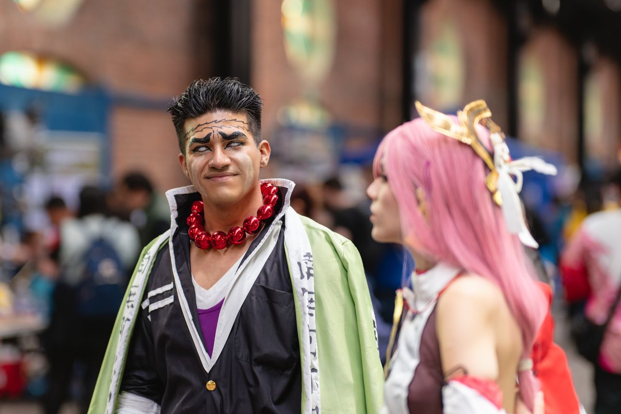 colorful cosplay characters at anime convention in san jos costa rica