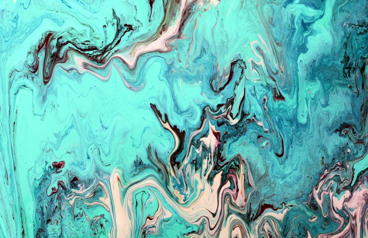 Cover artwork: flowing turquoise marbling — Landiva Weber on Pexels