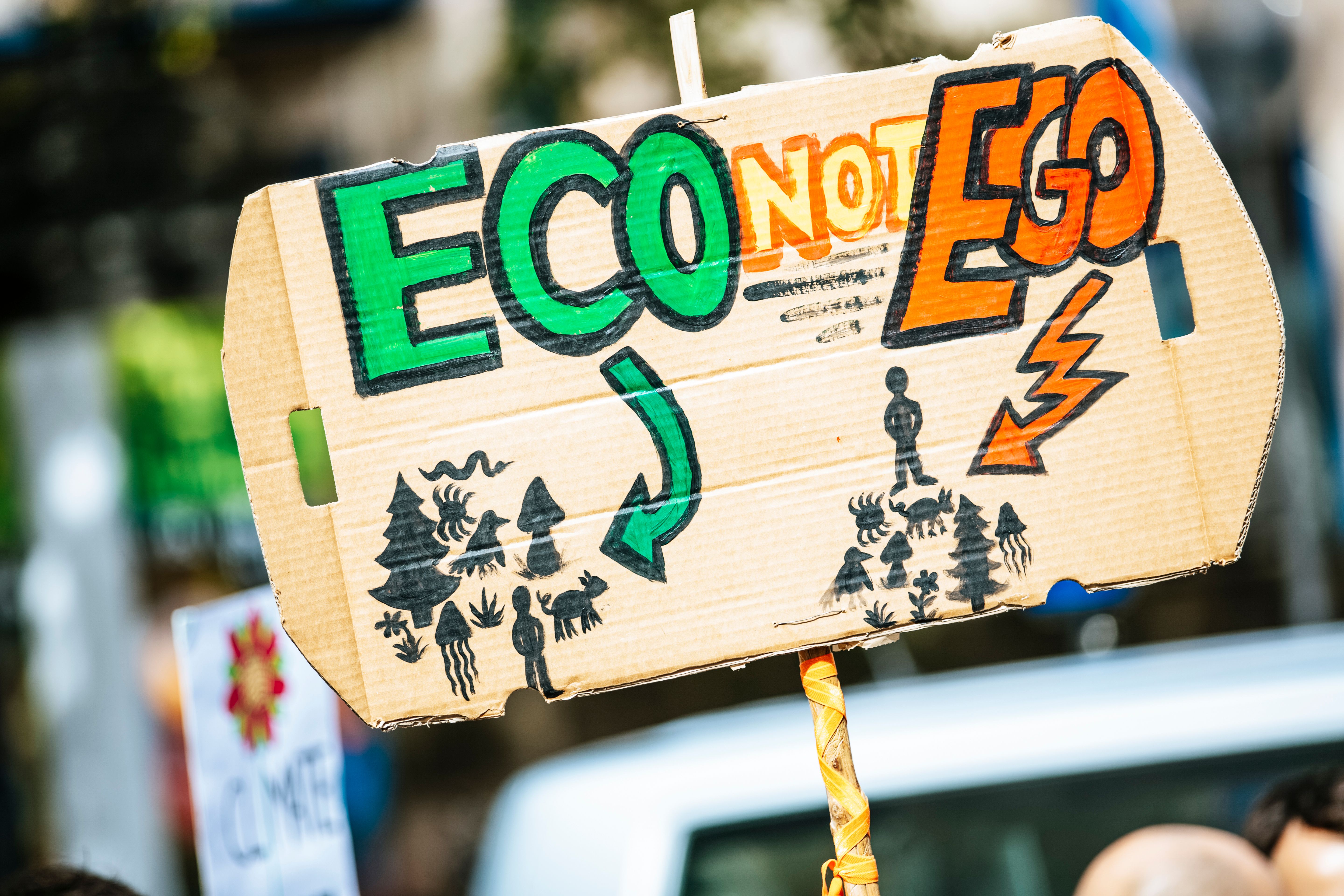 Eco Not Ego Signage Free Stock Photo
