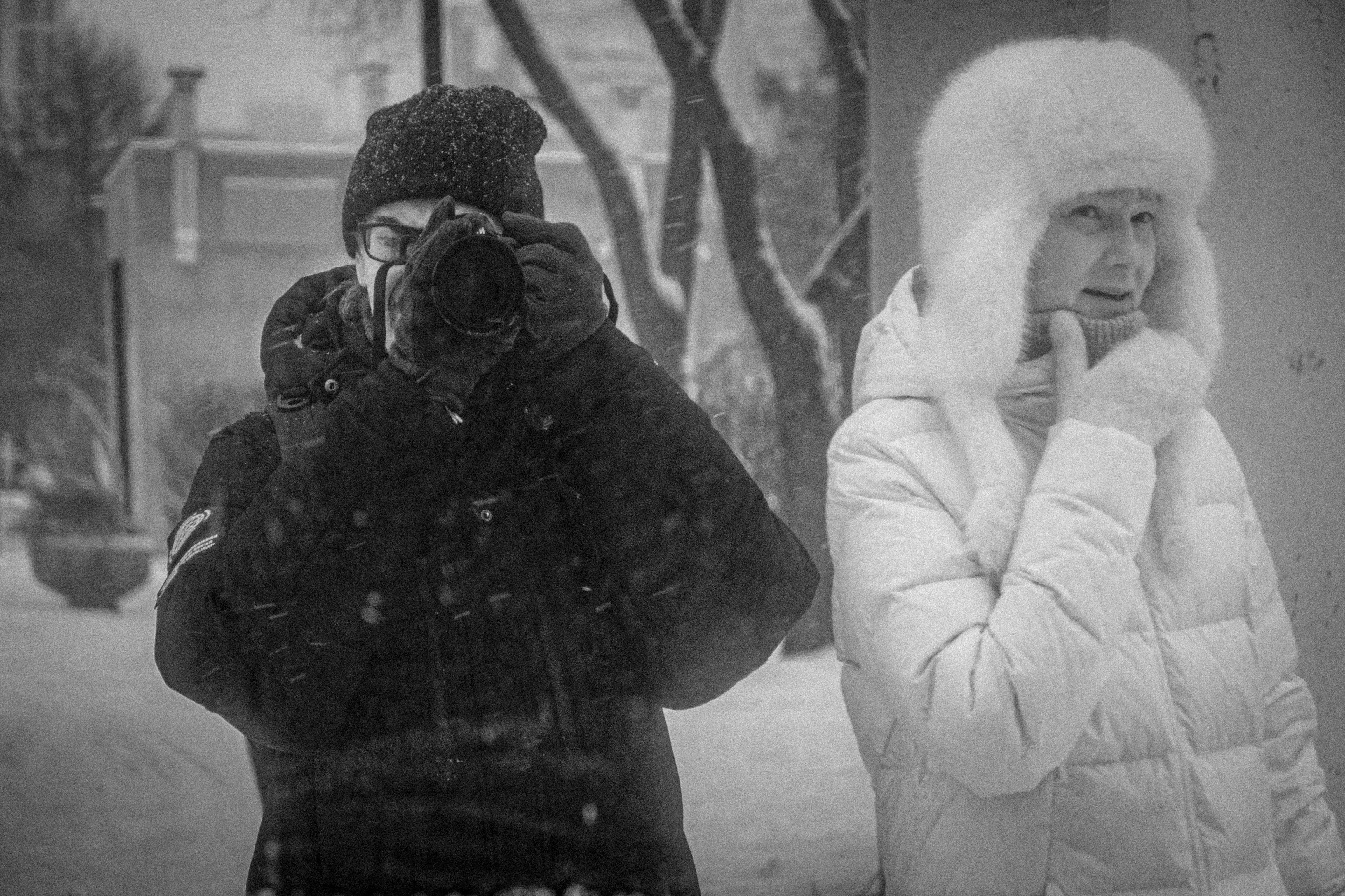 Black and White Winter Street Photography · Free Stock Photo