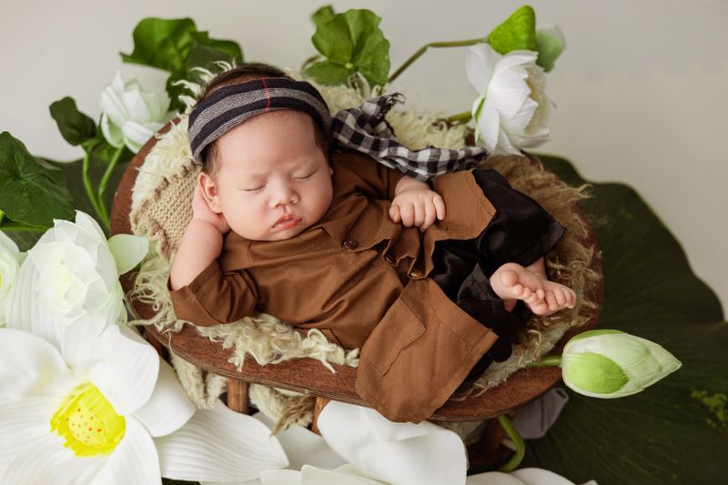 Adorable baby smiling