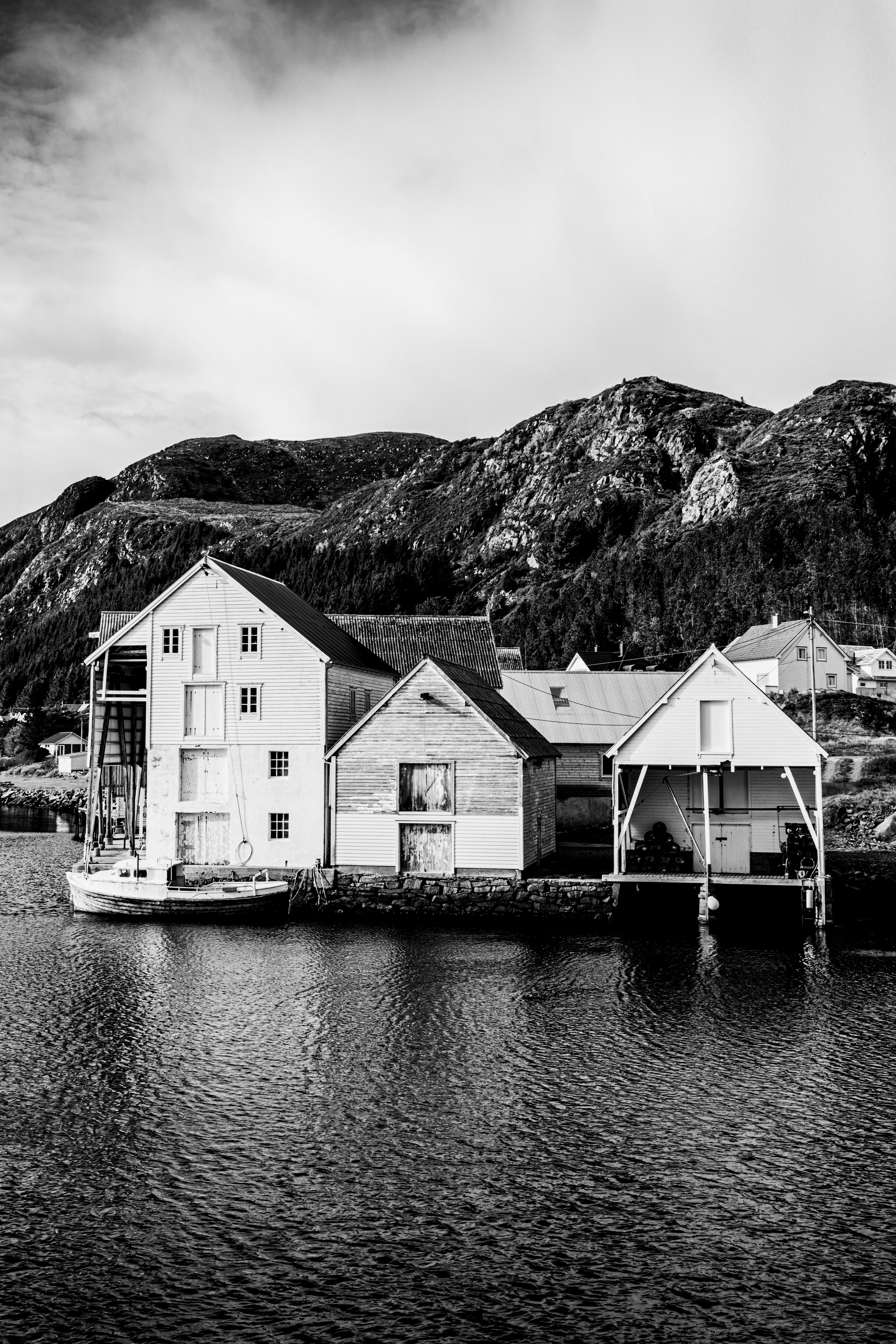 Scandinavian Coastal Black And White House