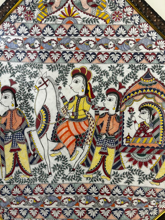 Daughter's Vidai Scene on Wall Hanging - Image 2