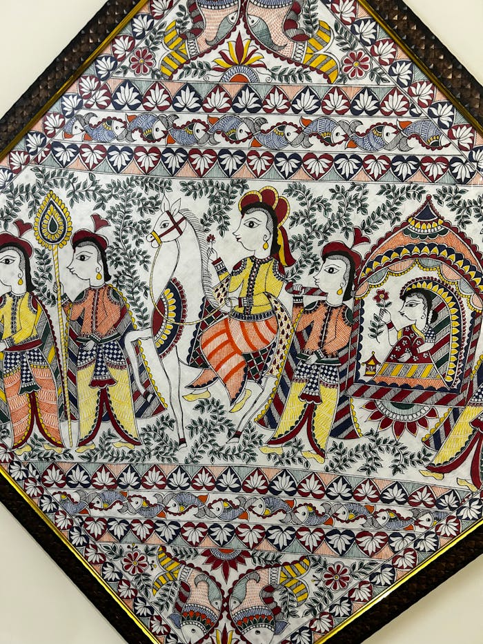 Daughter's Vidai Scene on Wall Hanging - Image 1