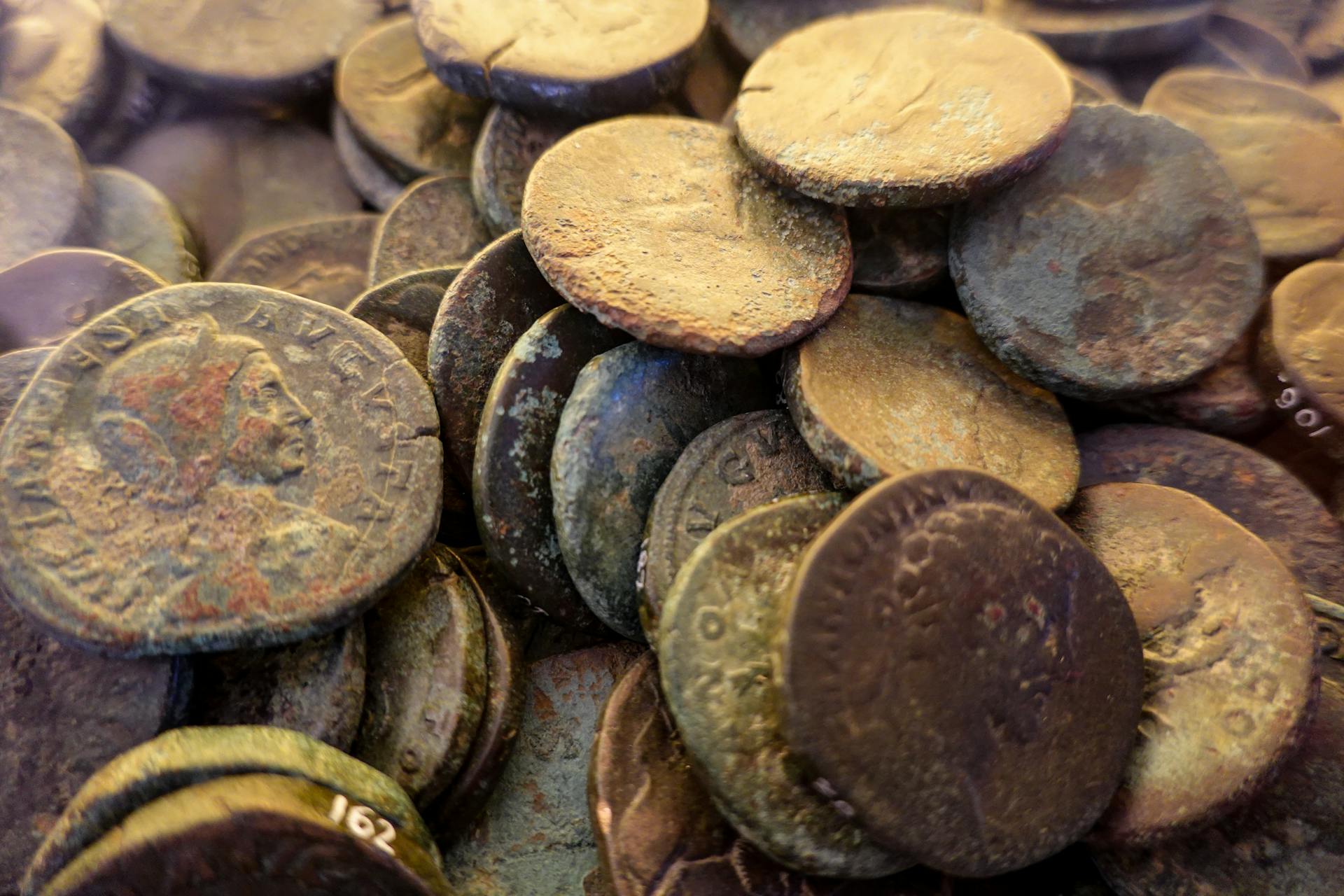 Free stock photo of ancient coins, coins, currency