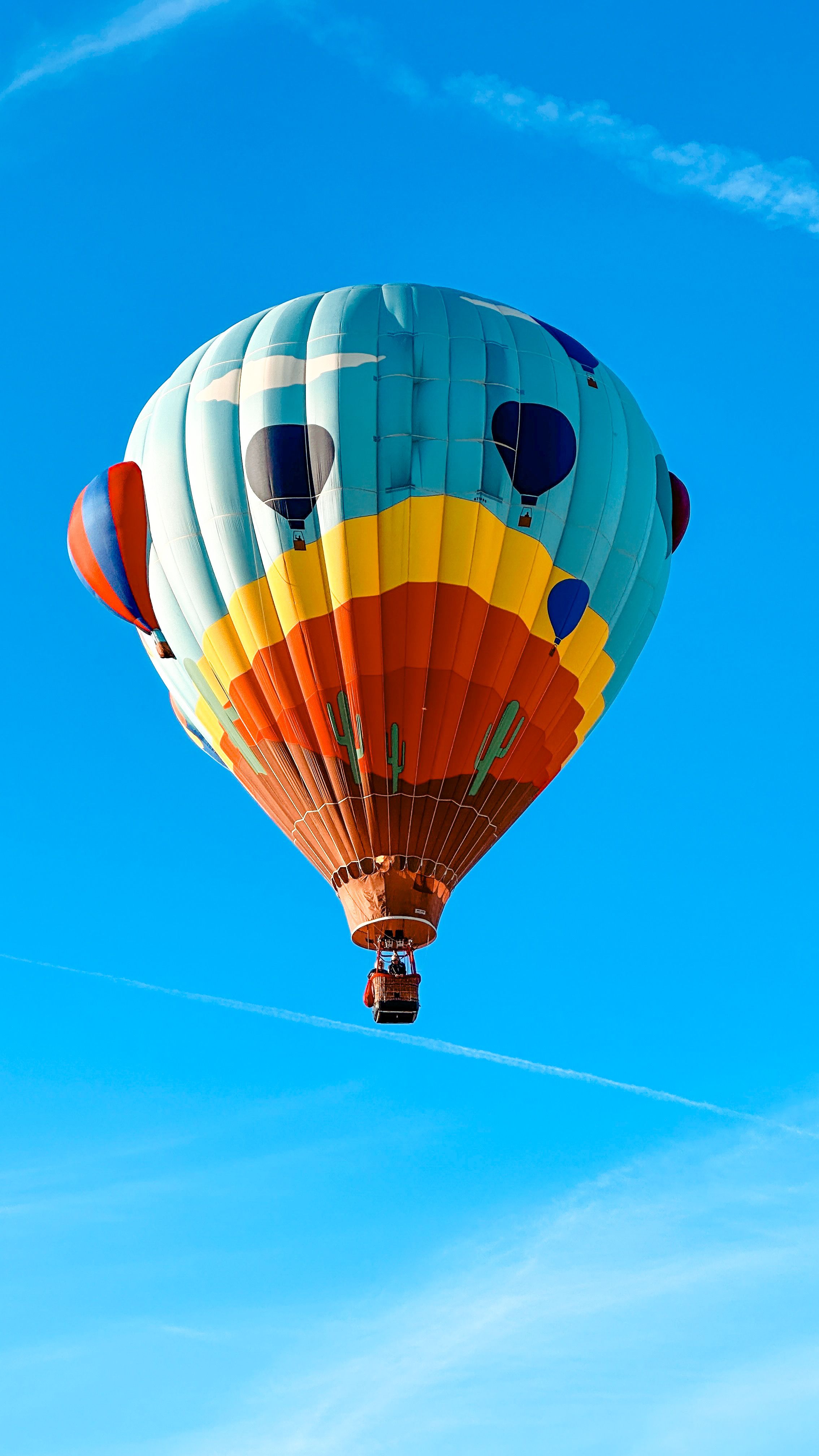 Colorful Hot Air Balloon in Blue Sky · Free Stock Photo